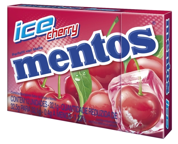 Bala Mentos Slim Box Ice Cherry 9p 24.1g 2000739 Perfetti