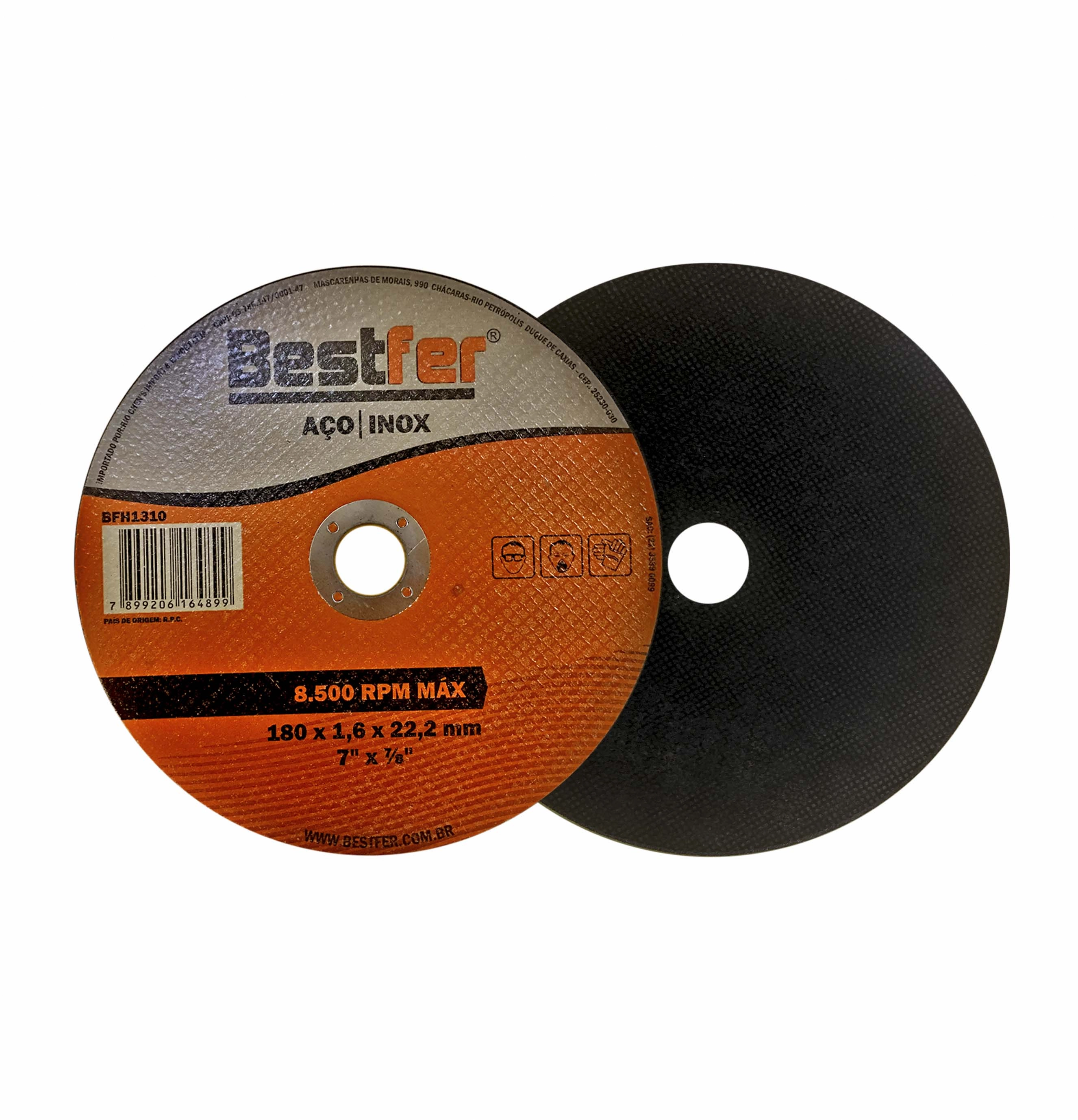Disco Corte Ferro Inox 180x1.6x22.2mm Bfh1310 Bestfer