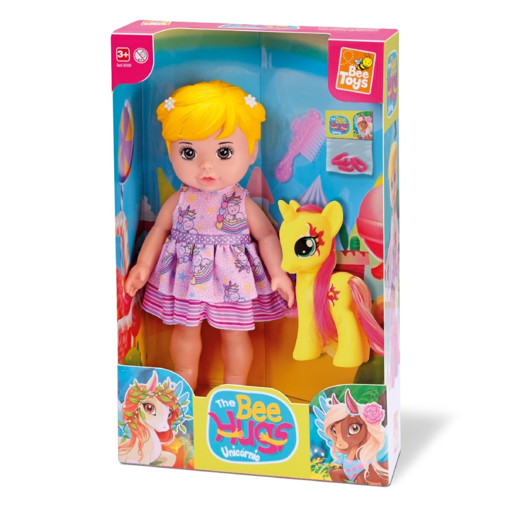 Boneca Bee Toys Bee Hugs Unicornio
