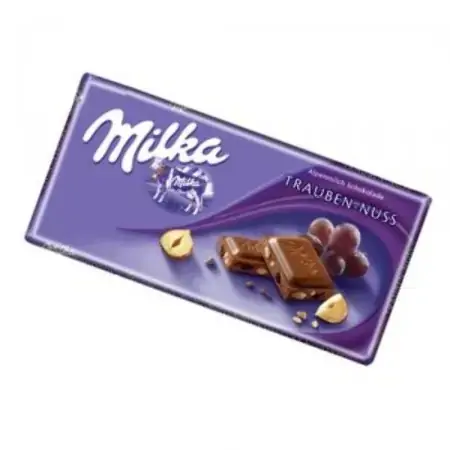 Reduced For Quick Sale Giant Milka Chocolate Raisins And Hazelnuts, 2 Bars.