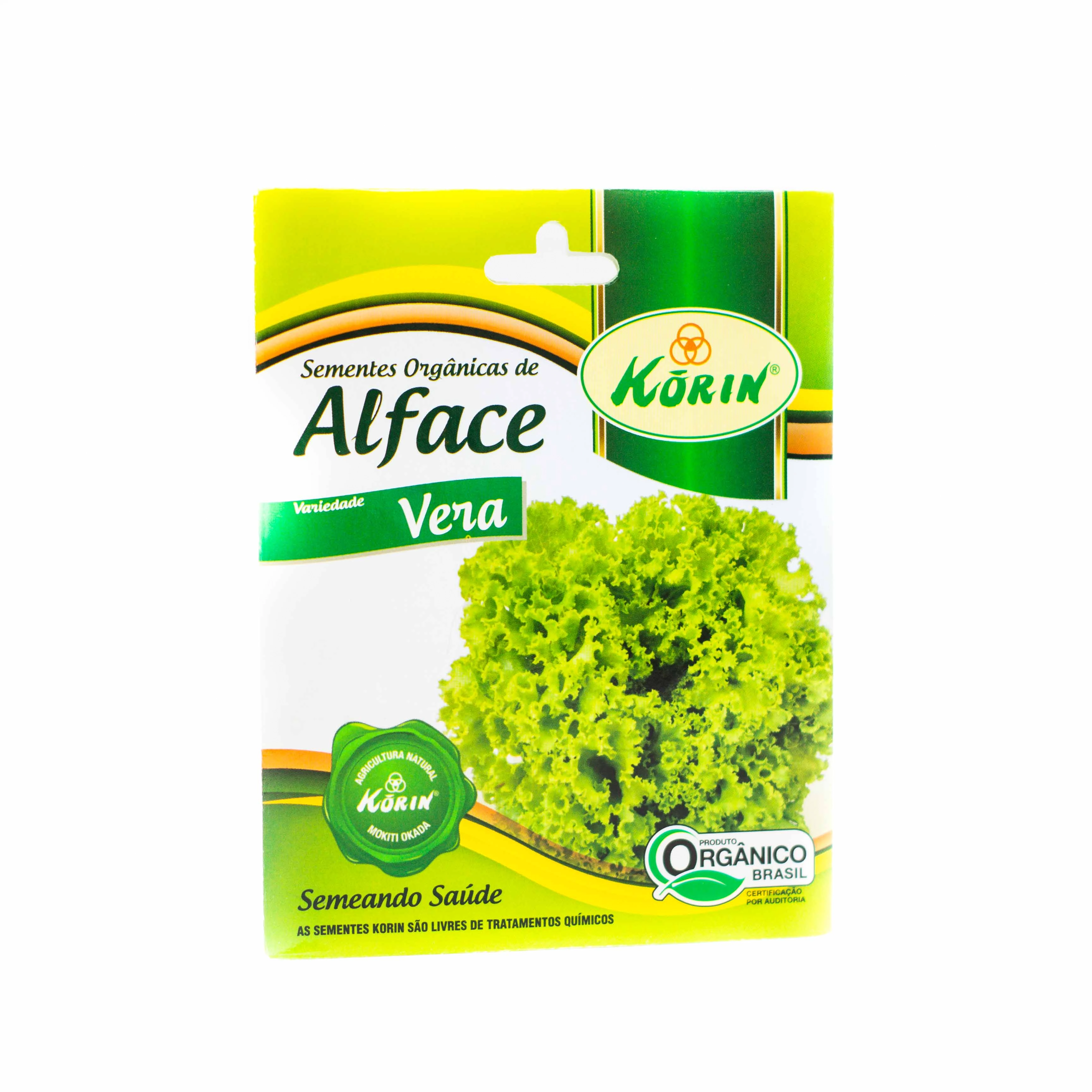 Sementes De Alface Vera Orgânicas Korin Envelope 0,05g