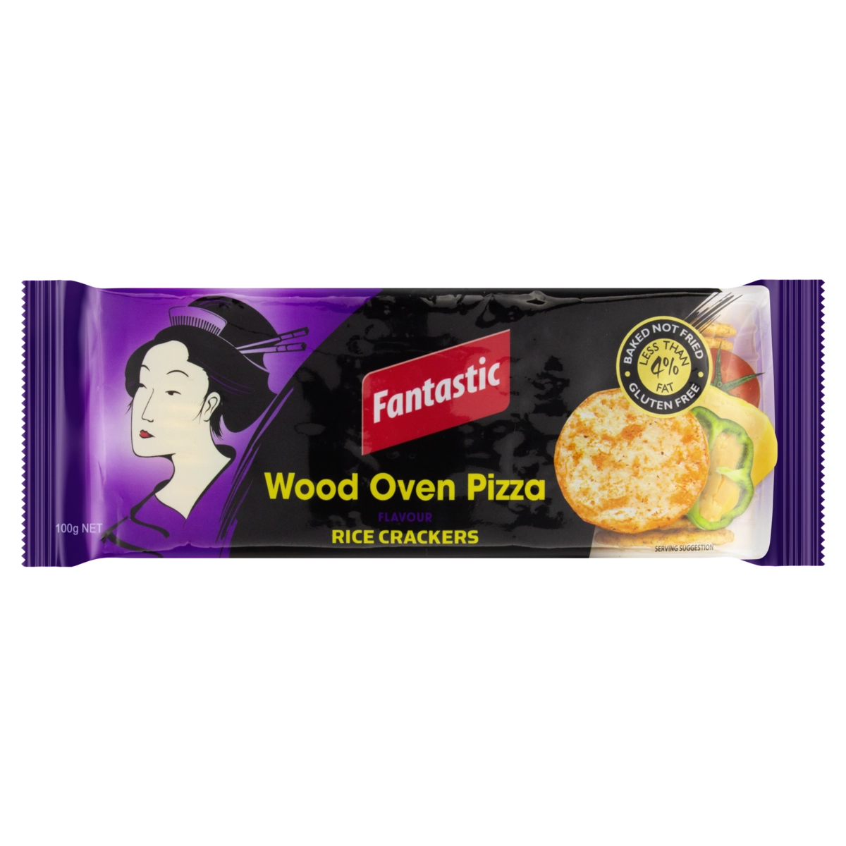 Biscoito De Arroz Pizza Fantastic Pacote 100g