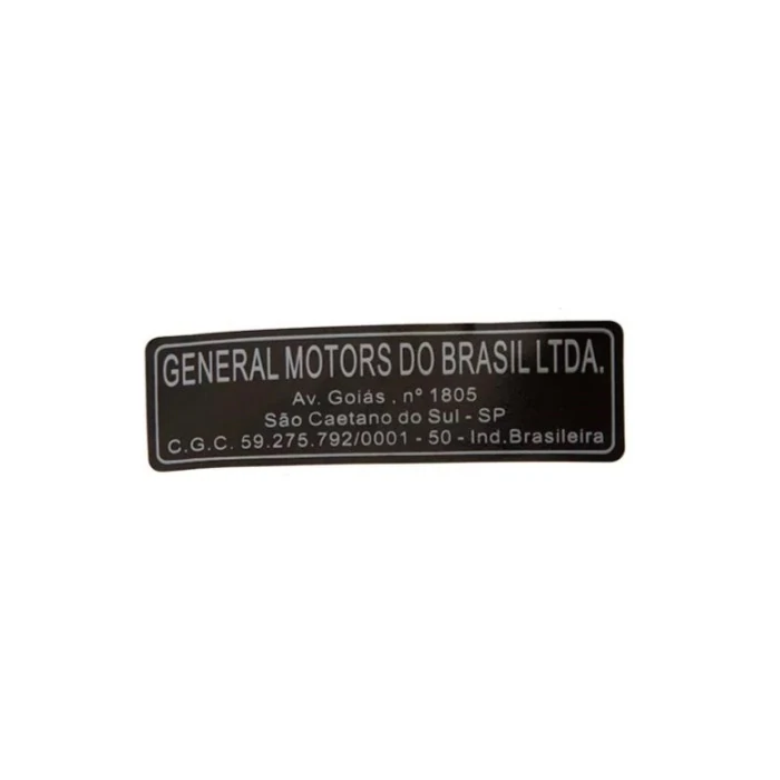 Etiqueta Indicativa do Painel Dianterio da Eletroventilador do Radiador - GENERAL MOTORS 93267887