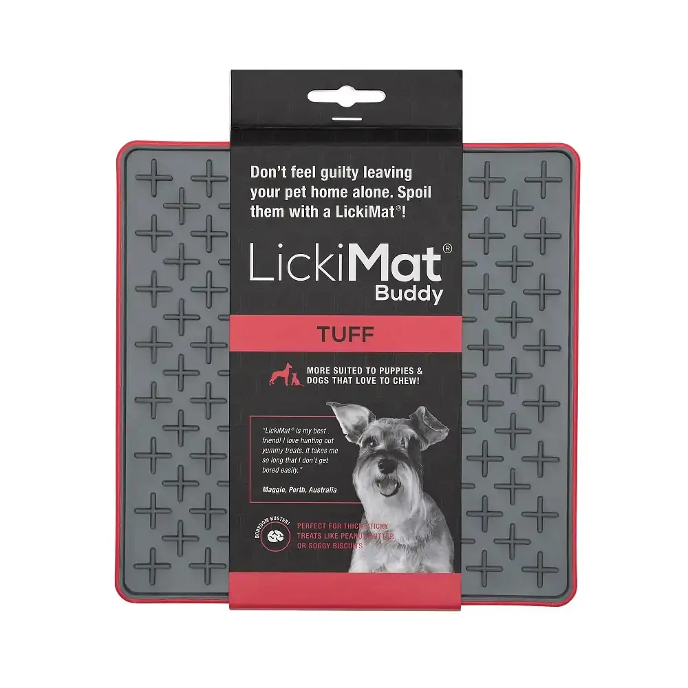 Tapete De Lamber Para Filhotes Tuff Buddy Vermelho Lickimat