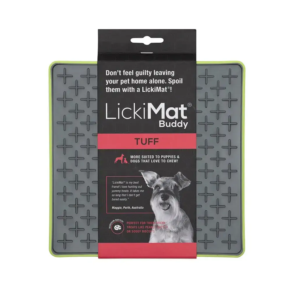Tapete De Lamber Para Filhotes Tuff Buddy Cor Verde Lickimat