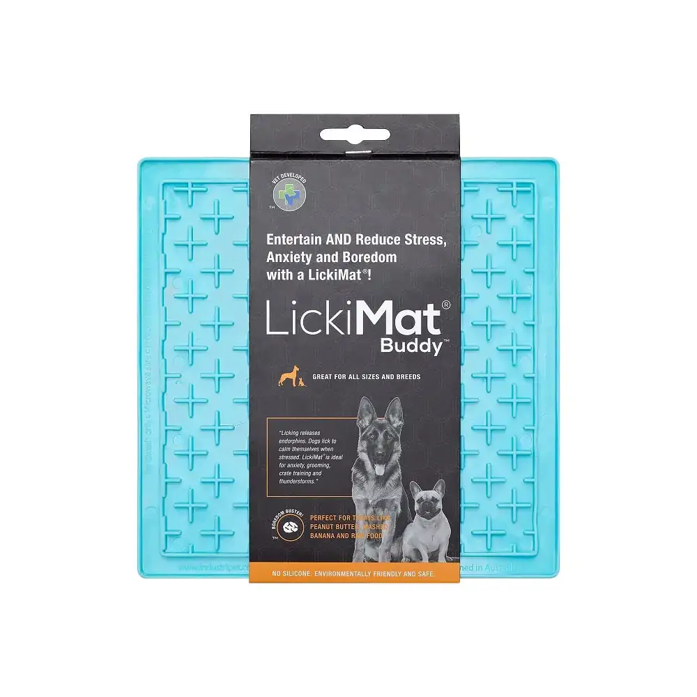 Tapete De Lamber Para Cães Buddy Azul Clássico Lickimat Un
