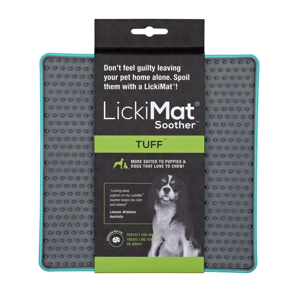 Tapete De Lamber Para Filhotes Tuff Soother Azul Lickimat
