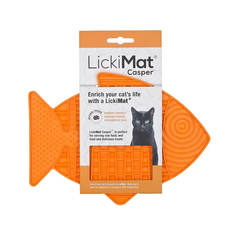 Lickimat Comedor Gatos Casper Laranja 1un