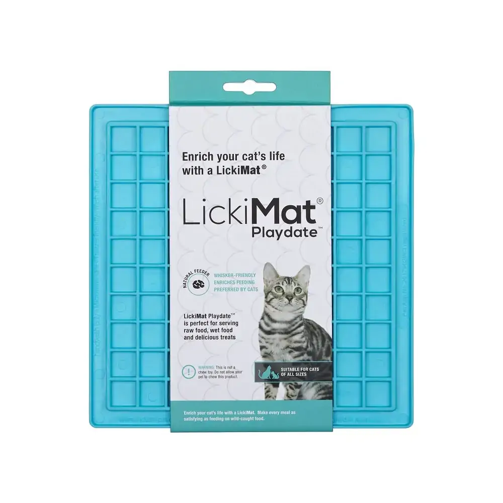 Tapete De Lamber Playdate Azul Para Gatos Lickimat
