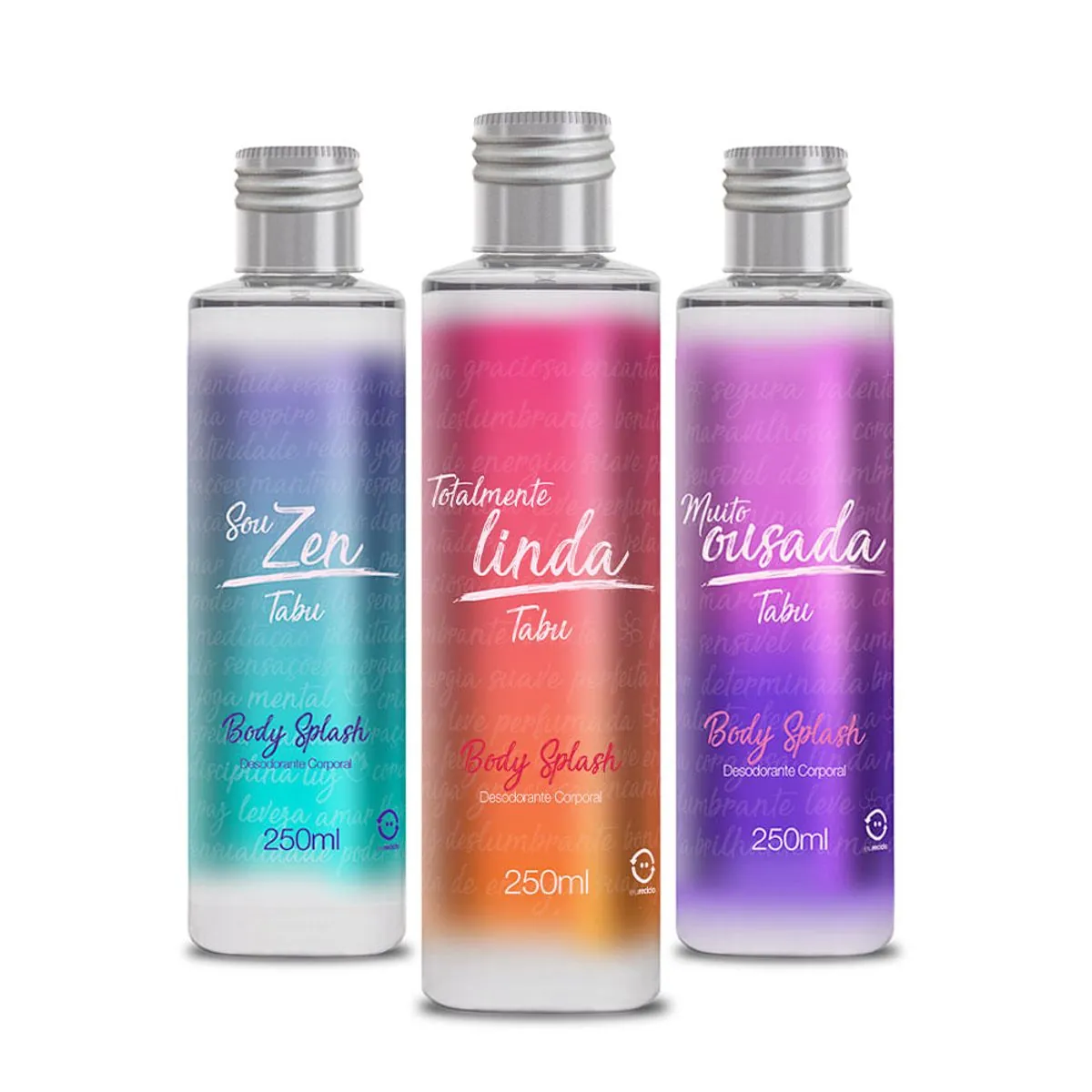 Kit Body Splash Tabu 250ML - c/ as 3 fragrâncias