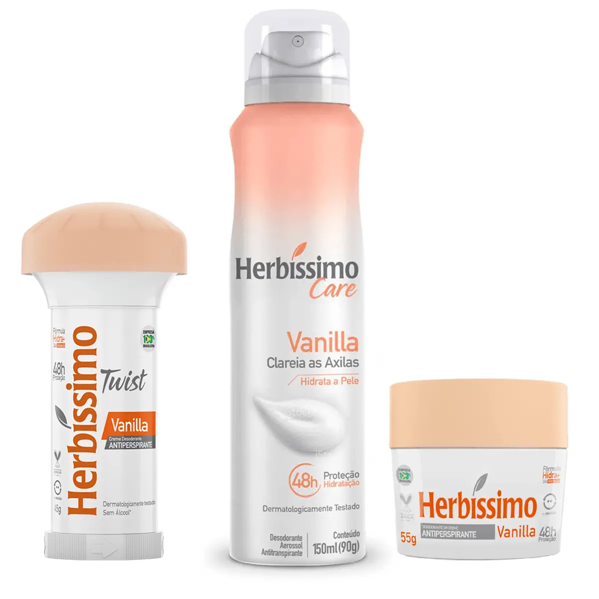 Kit Desodorante Herbíssimo Vanilla - c/3 unidades