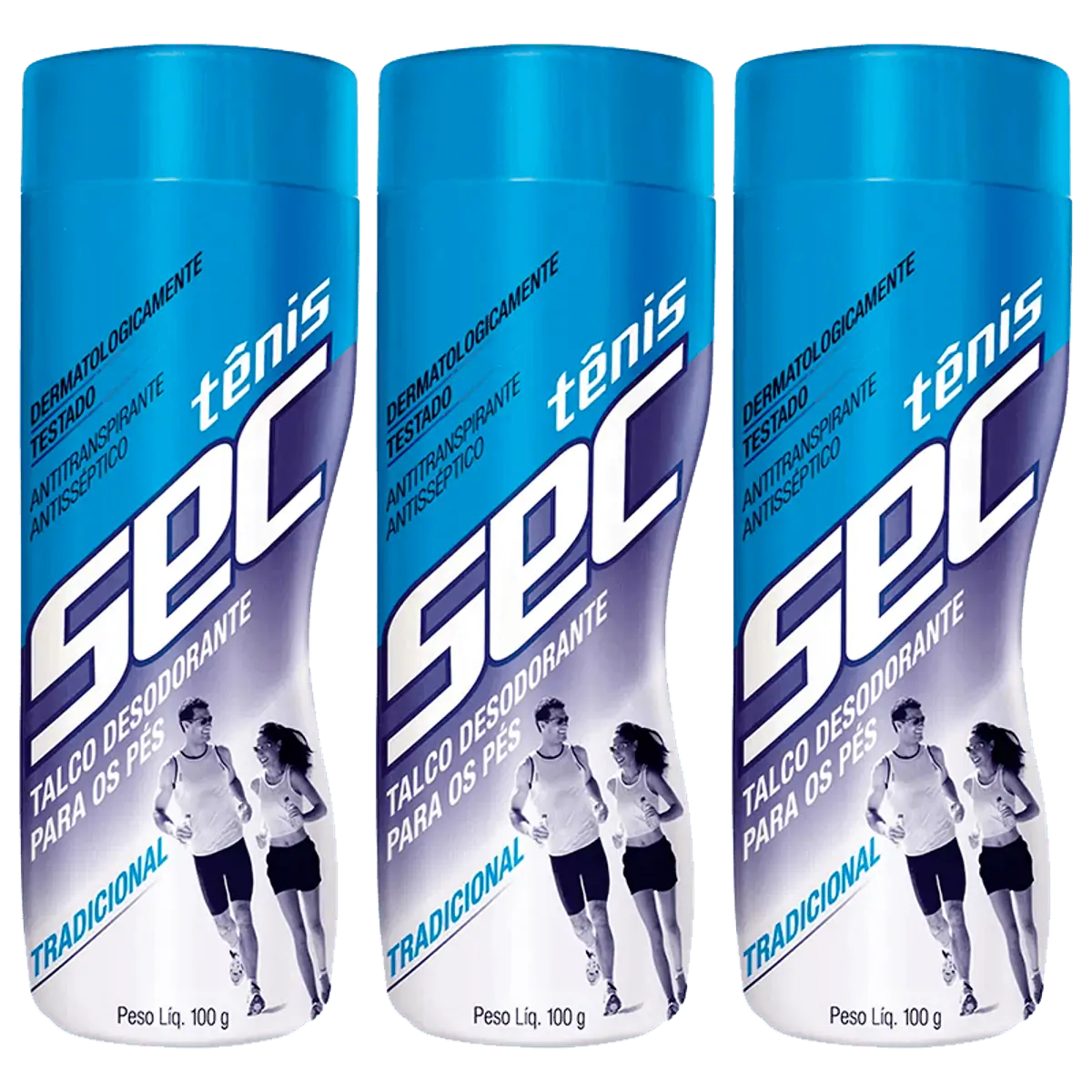 Kit Talco Tênis Sec Tradicional 100G C/ 3 unidades