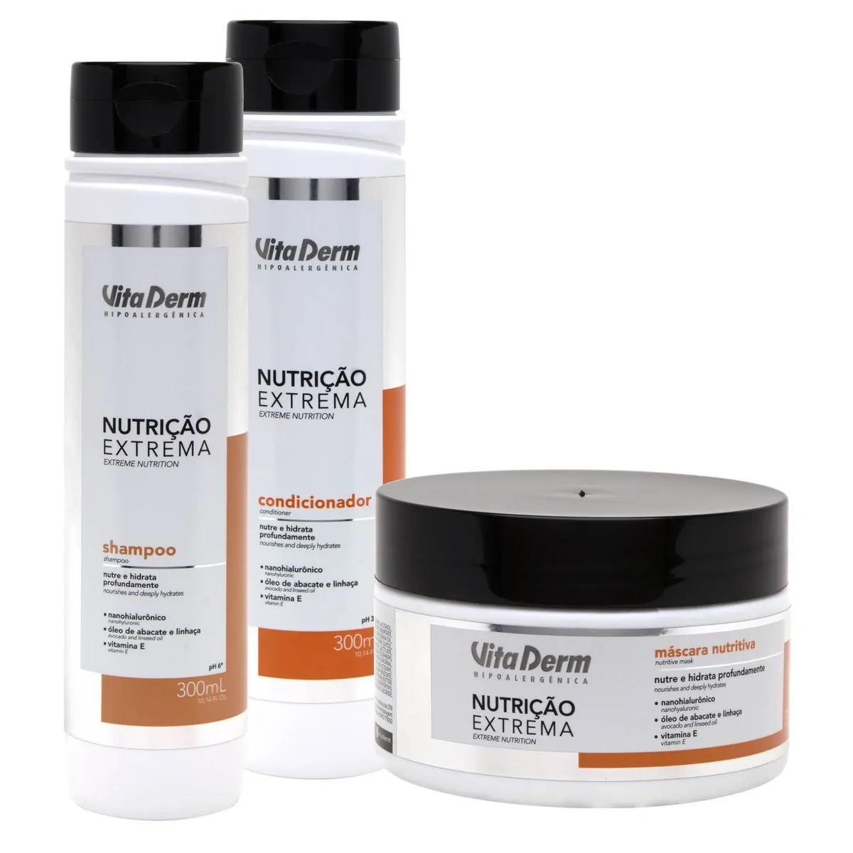 Kit Nutrição Extrema - Shampoo 300ml + Condicionador 300ml + Máscara 220g