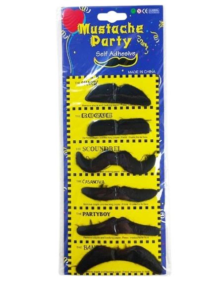 Bigode Mustache Preto 7lobos