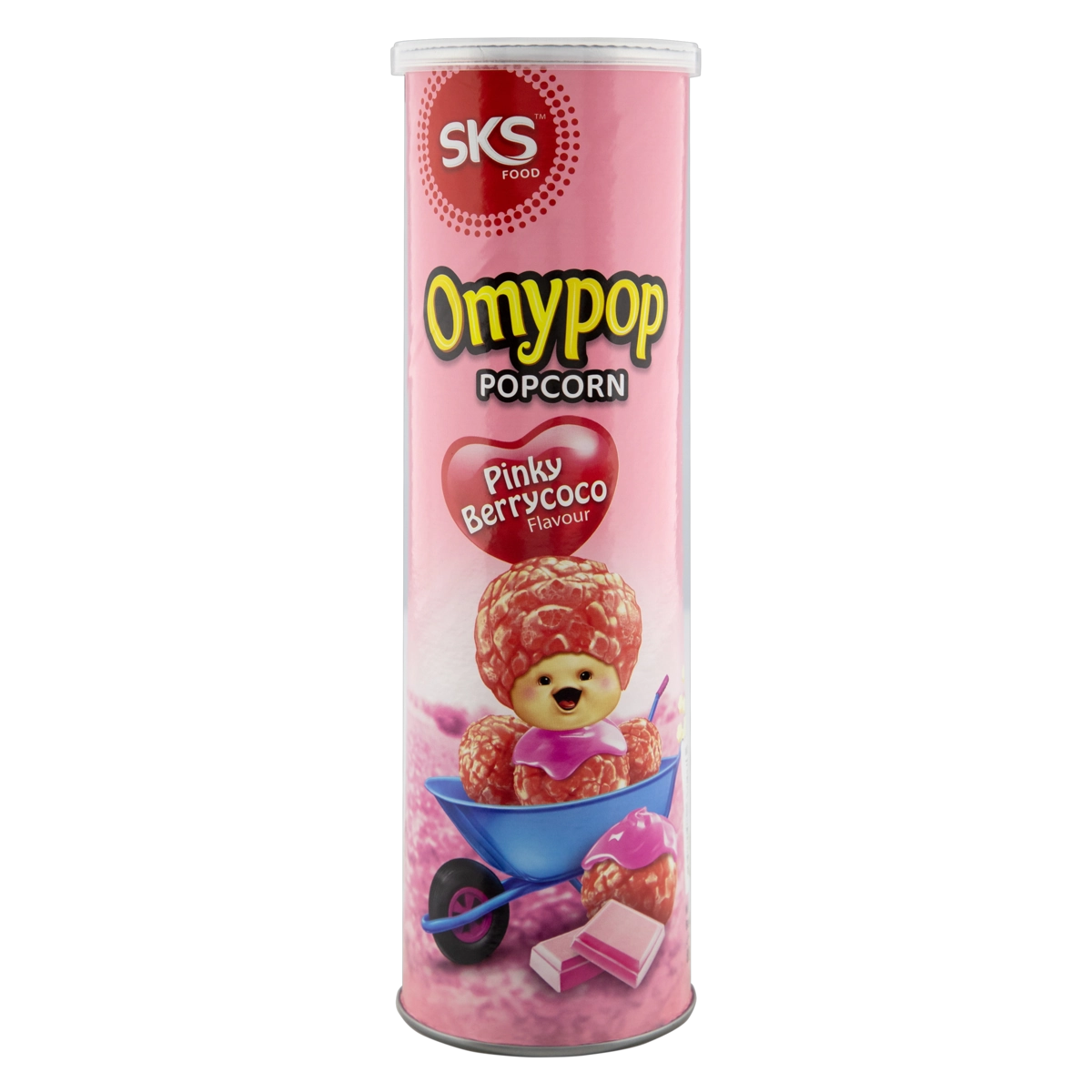 Pipoca Pronta Doce Pinky Berrycoco Omypop Tubo 85g