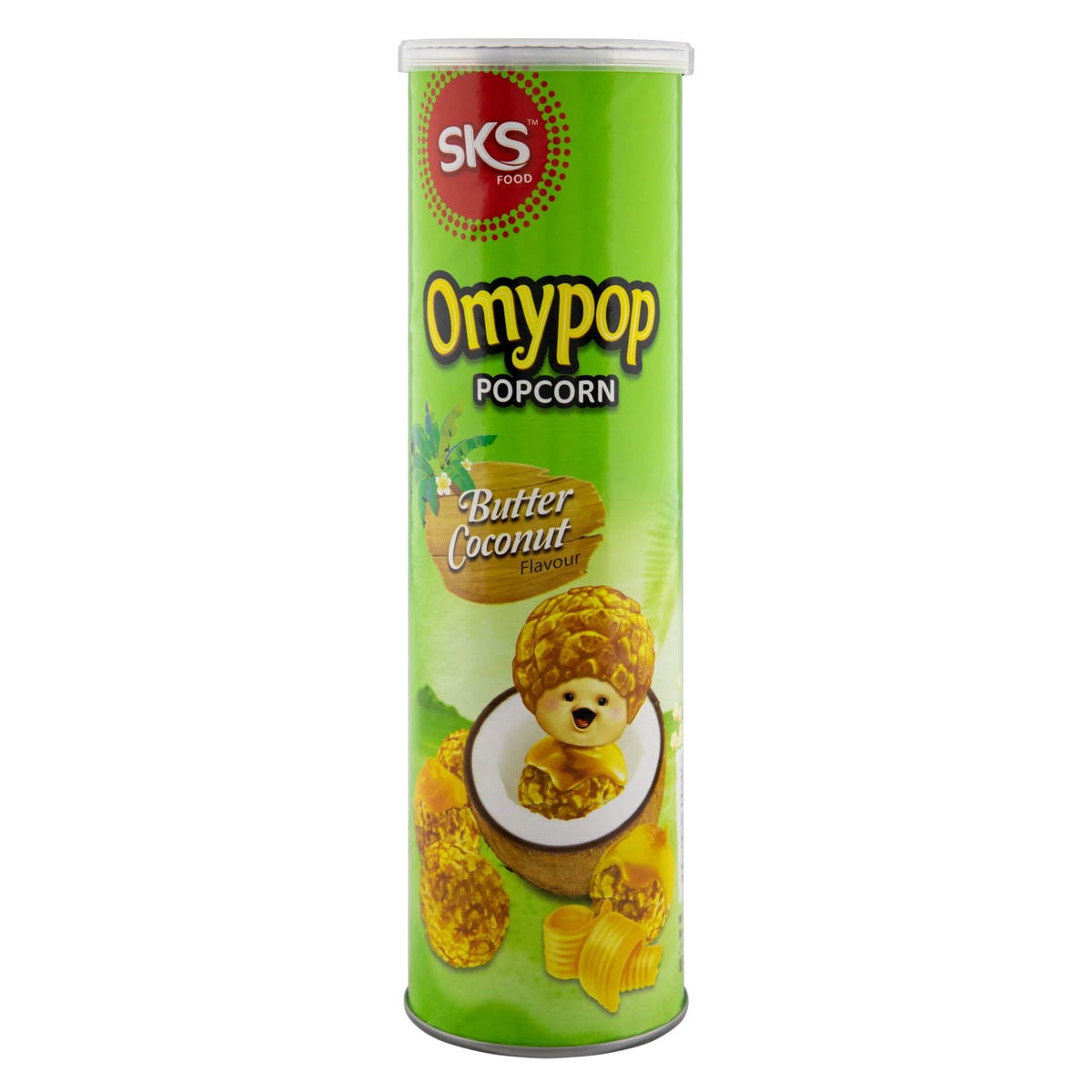Pipoca Pronta Doce Coco Com Manteiga Omypop Tubo 85g