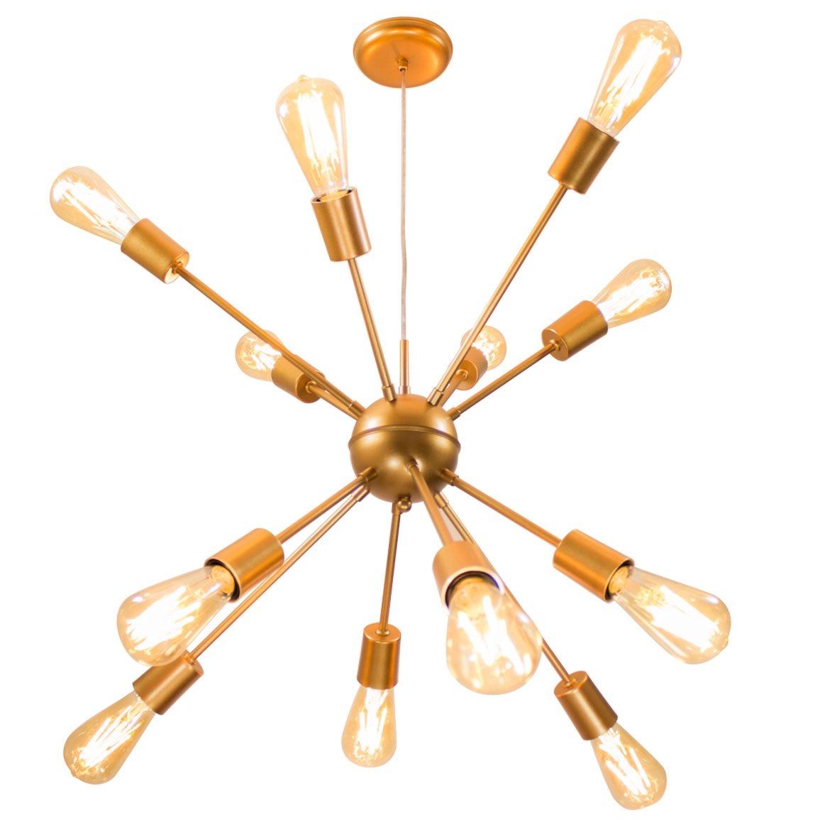 Pendente Sputnik Atom Cobre Fosco + 12 Lampadas Filamento de carbono 220V st64 St598