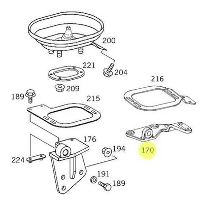 Suporte da Alavanca de Cambio - MERCEDES BENZ 9702688078