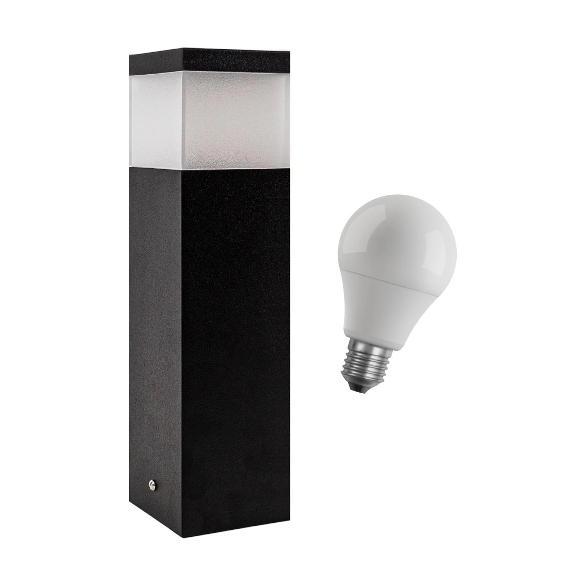 3x Poste Balizador 30cm P/ Jardim Alumínio MARROM + LED 12W branco frio St1301