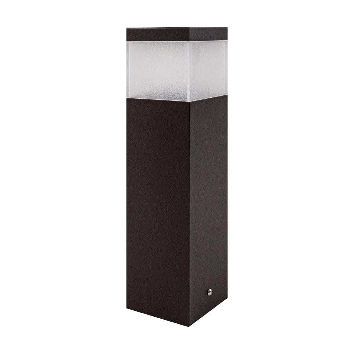 3x Poste Balizador 30cm P/ Jardim Em Alumínio p/ lâmpada E27 - MARROM St1301