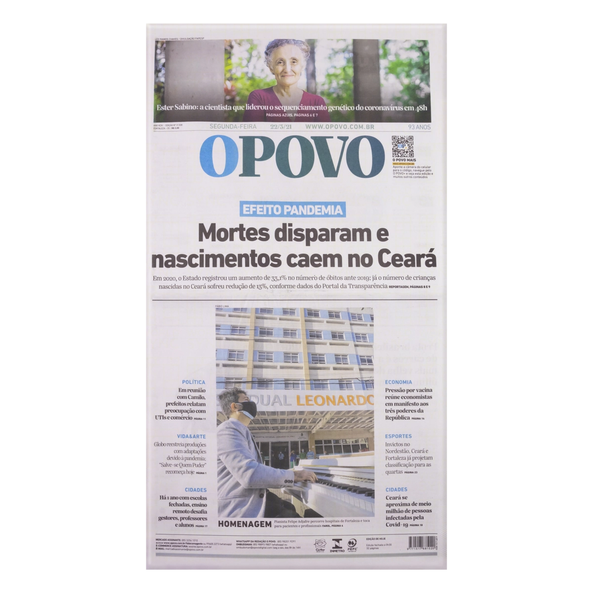 Jornal Edição Segunda à Sábado O Povo