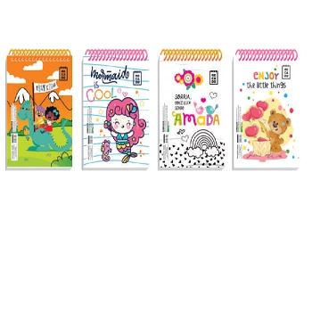 Bloco Espiral Personagens Ref.01 Paper Collor