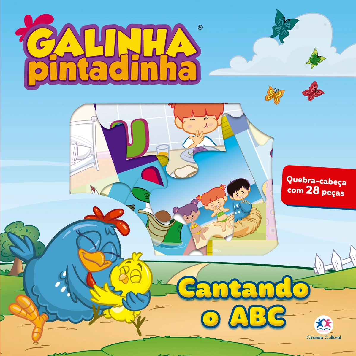 Kit Livro Quebra Cabeca Galinha Pintadinha Cantando O Abc 03012 Ciranda