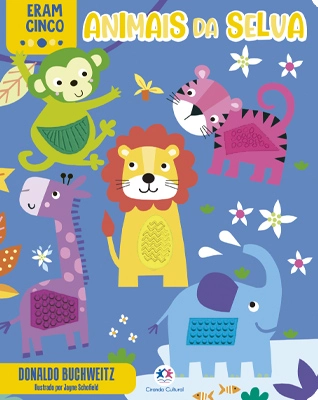 Livro Toque E Sinta Eram Cinco Animais Da Selva 05597 Ciranda