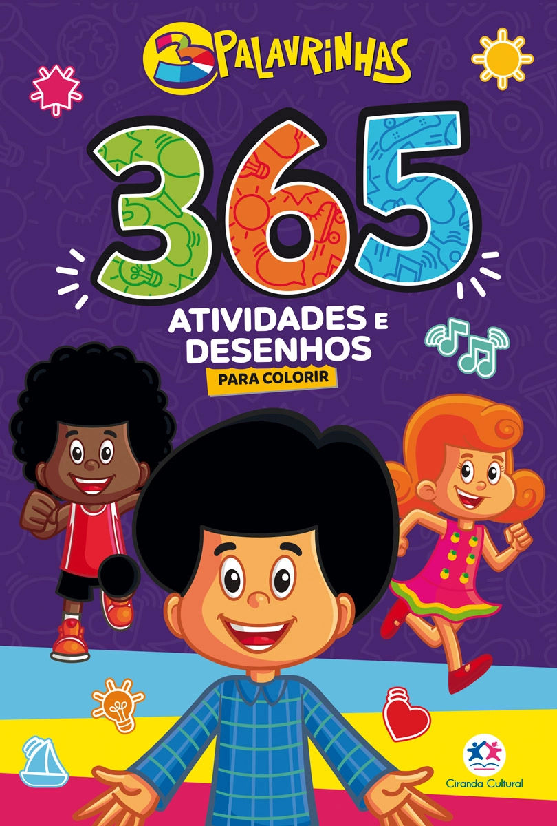 Livro 365 Atividades E Desenhos Para Colorir 3 Palavrinhas 07614 Ciranda
