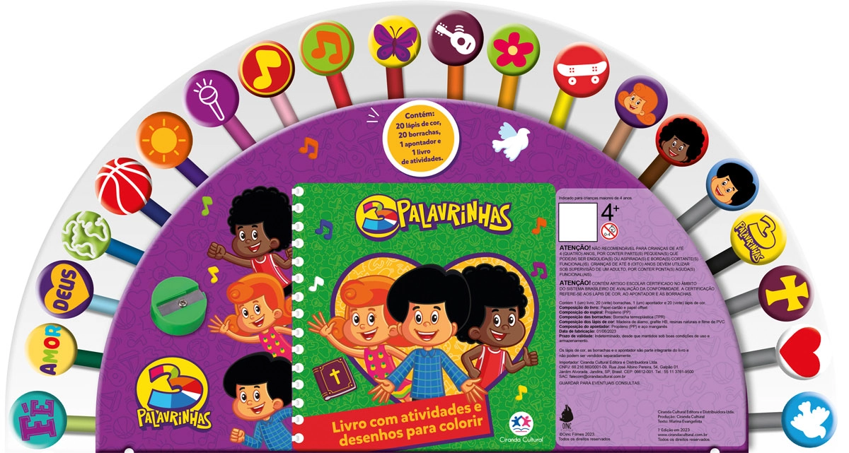 Kit Livro Divertido 3 Palavrinhas 110010 Ciranda Cultural