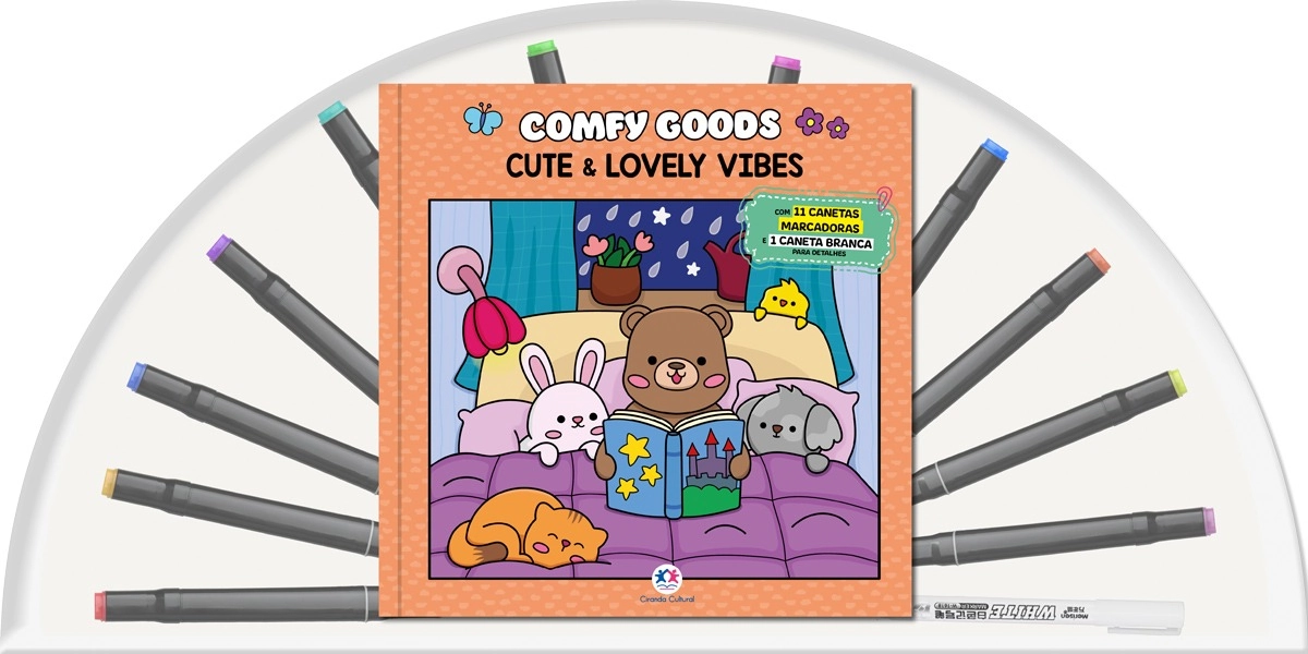 Livro Colorir Canetinha Cute And Lovely Vibes 125649 Ciranda