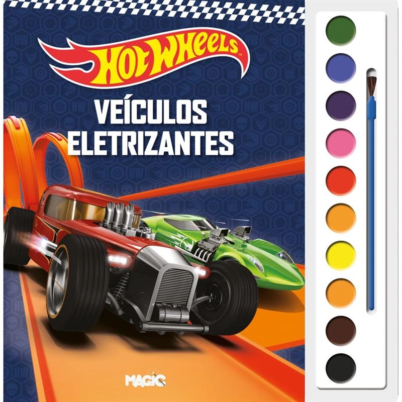 Livro Infantil Colorir Hot Wheels Aquarela Unidade 4922 Ciranda