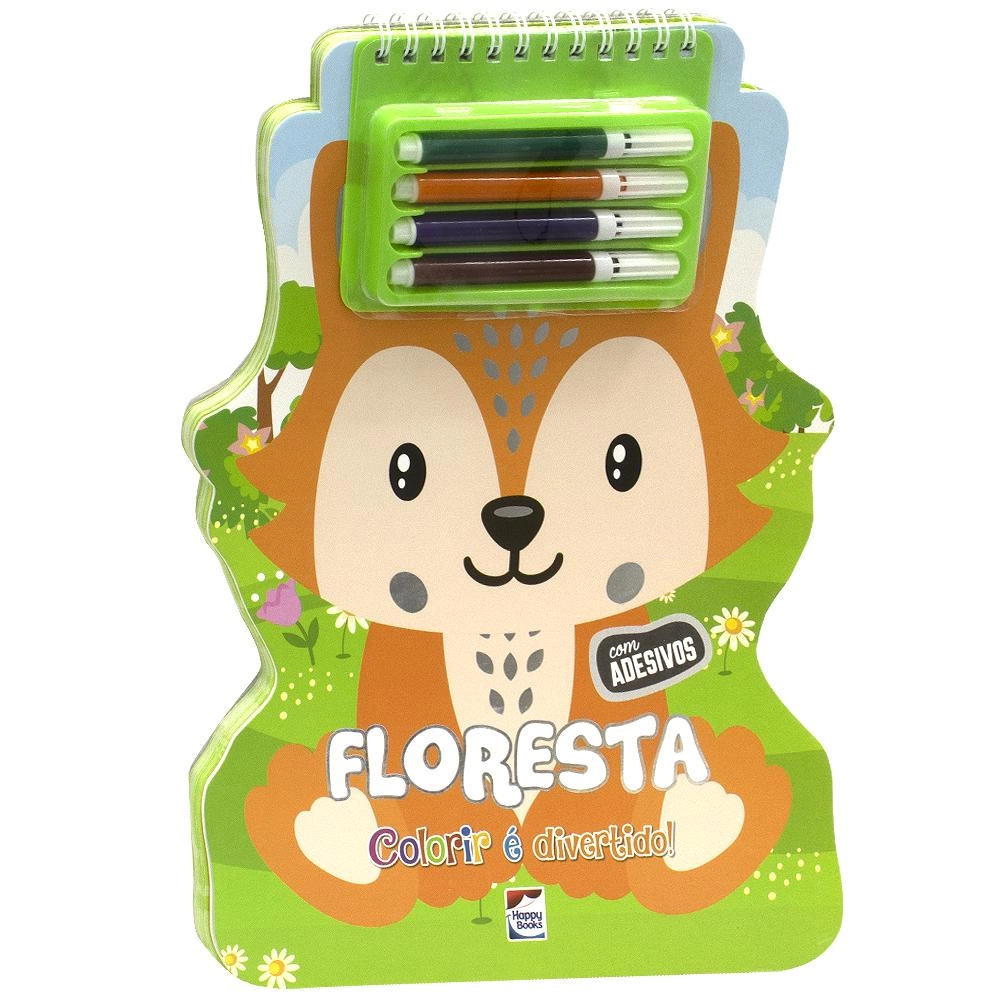 Livro Colorir E Divertido Floresta 306851 Happy Books