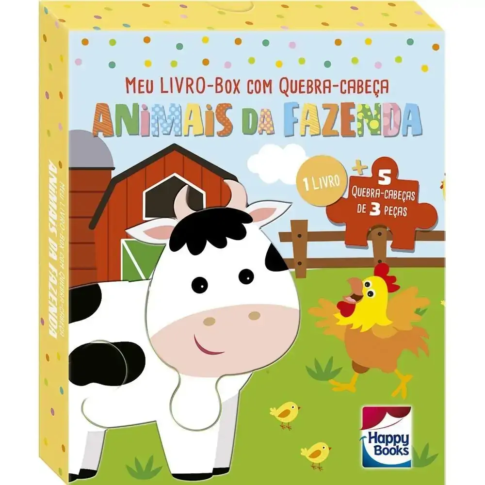 Livro - Meu Livro-Box com Quebra-Cabeça - Animais da Fazenda