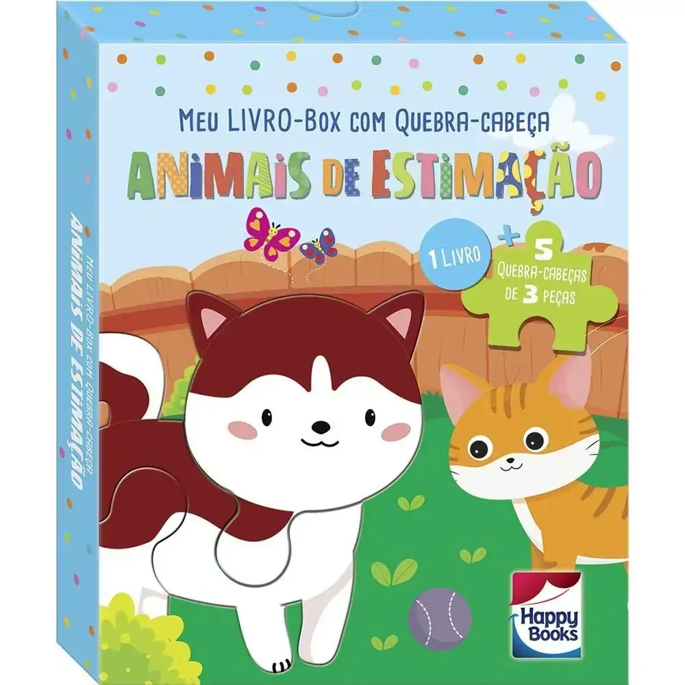 Livro - Meu Livro-Box com Quebra-Cabeça - Animais de Estimação