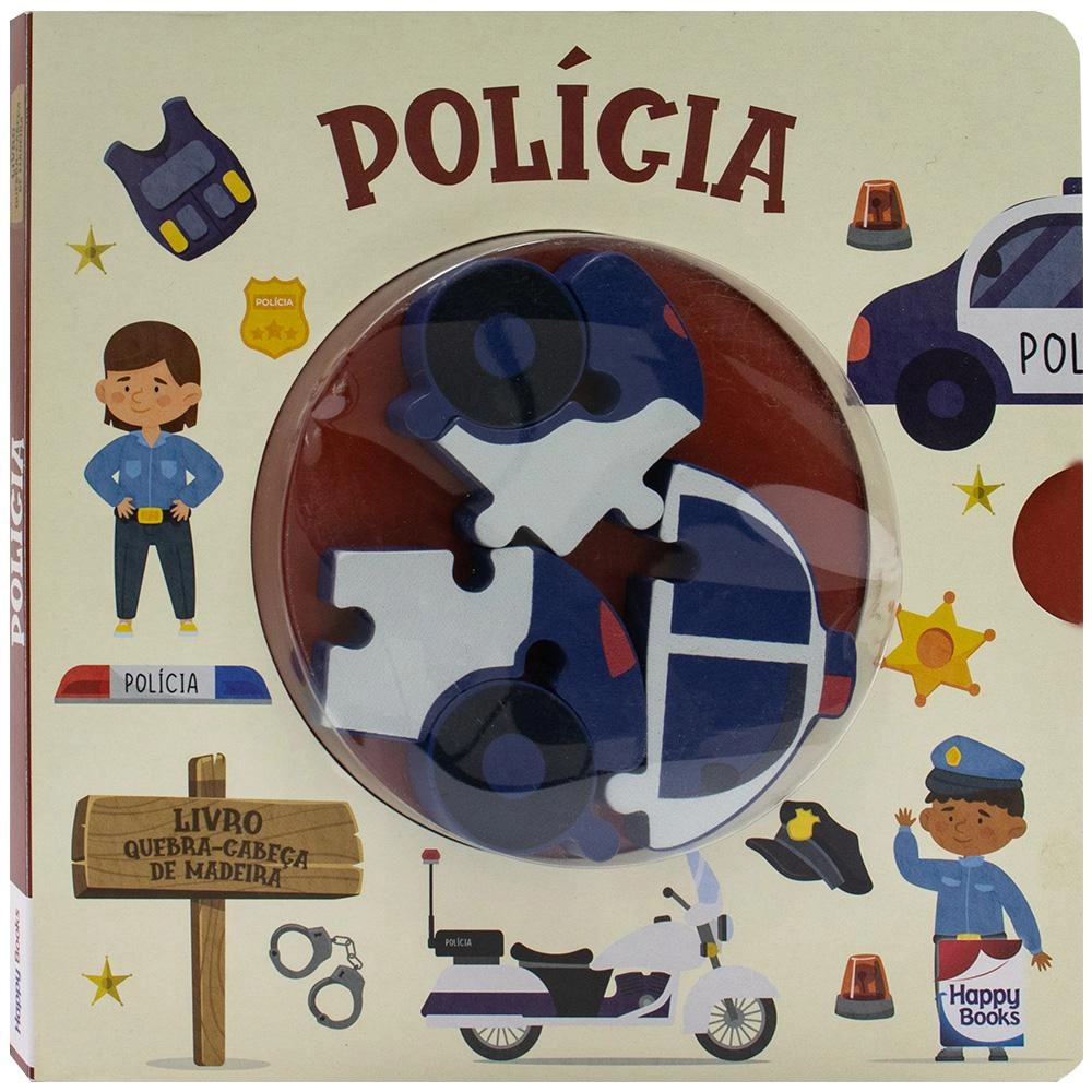 Livro Quebra Cabeca Policia Madeira