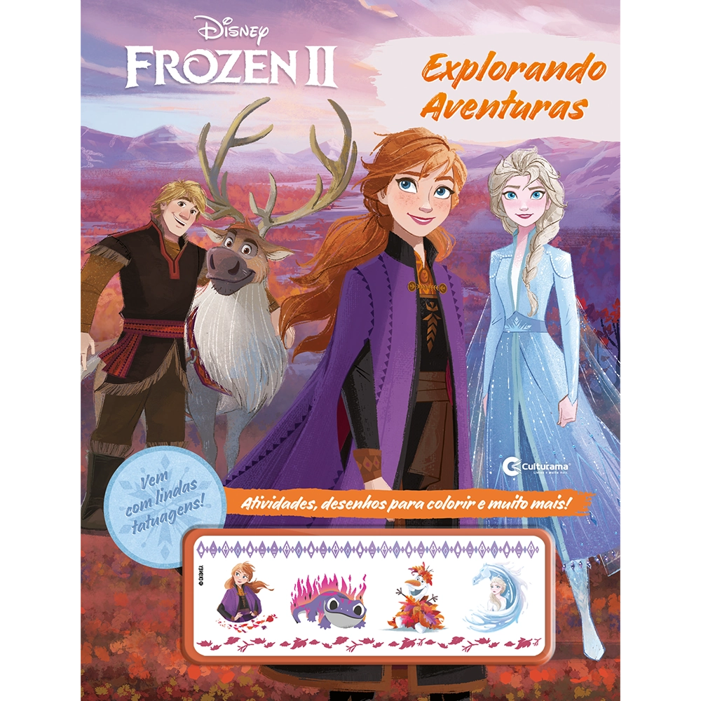Livro Explorando Aventuras Frozen 2 Tatuagens 20630202 Culturama