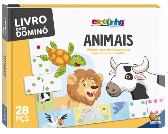 Livro Escolinha Qc Domino Memo Animais Dom 1158228 Todolivro