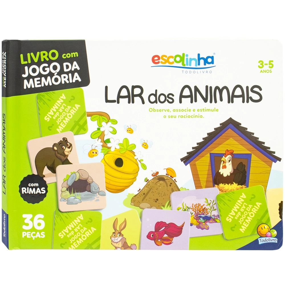 Livro Escolinha Memoria Lar Dos Animais 1165771 Todo Livro