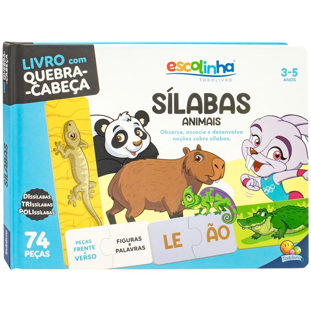 Livro Escolinha Quebra Cabeca Silabas 1165798 Todo Livro
