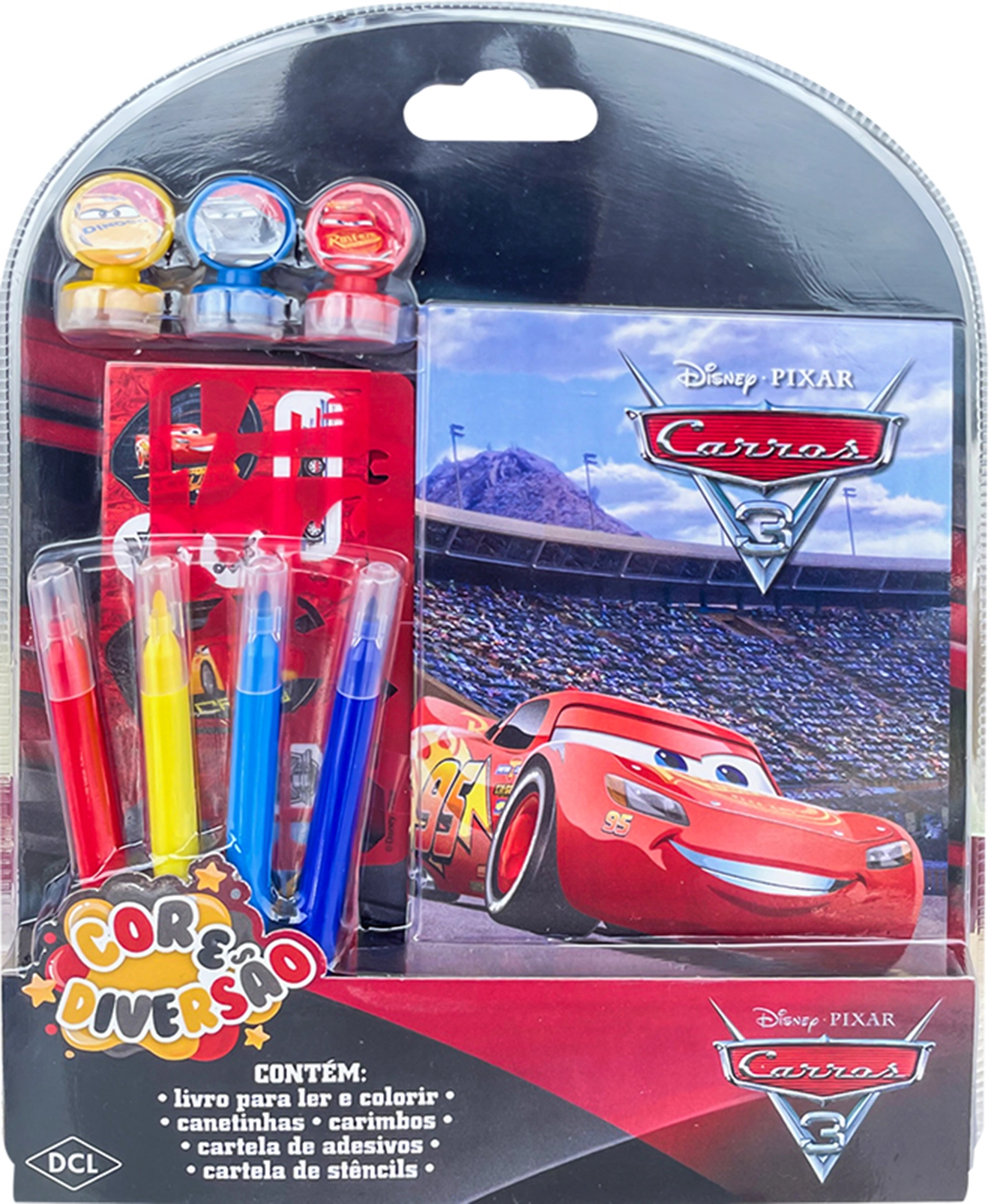 Livro Disney Cor Diversao Carros D8129 Dcl