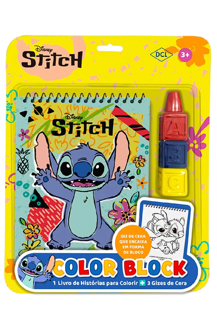 Livro Stitch Color Block D8309 Dcl