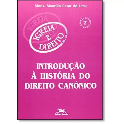 Introducao A Historia Do Direito Canonico 5005