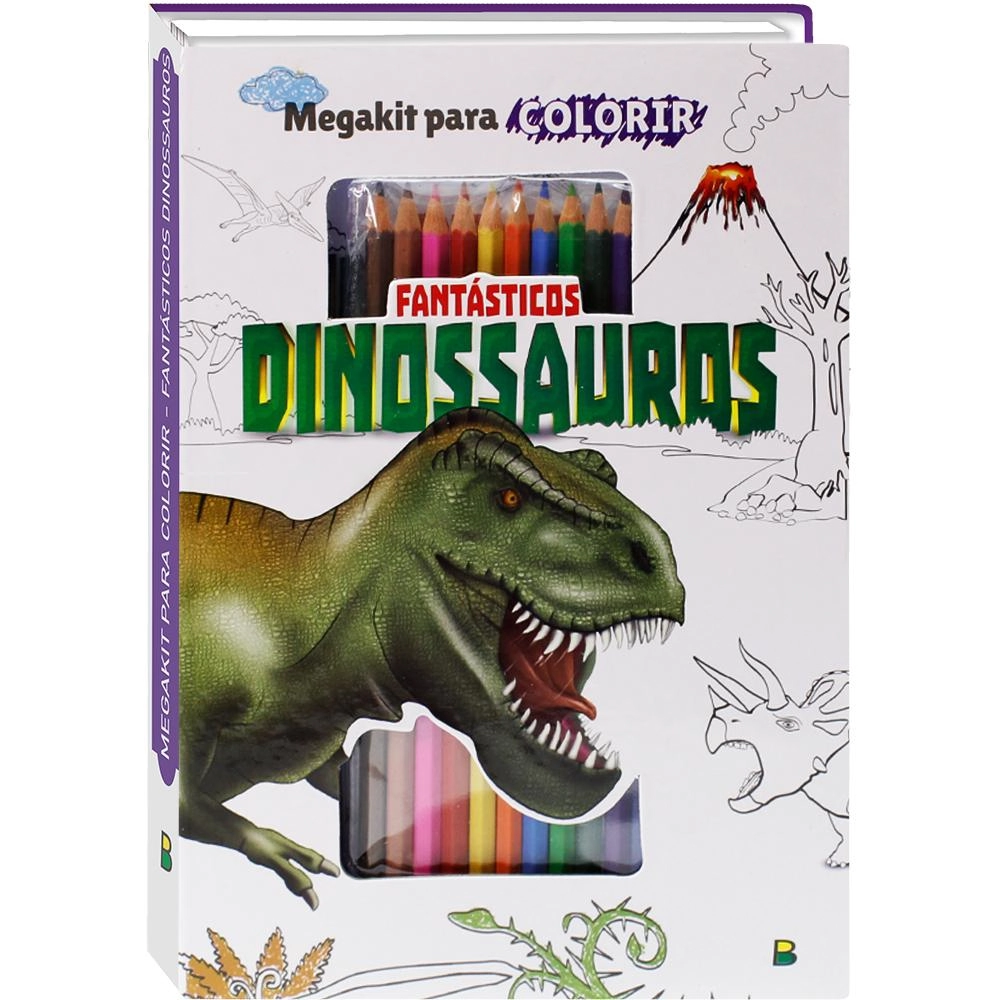 Megakit para Colorir: Fantásticos Dinossauros - Todolivro