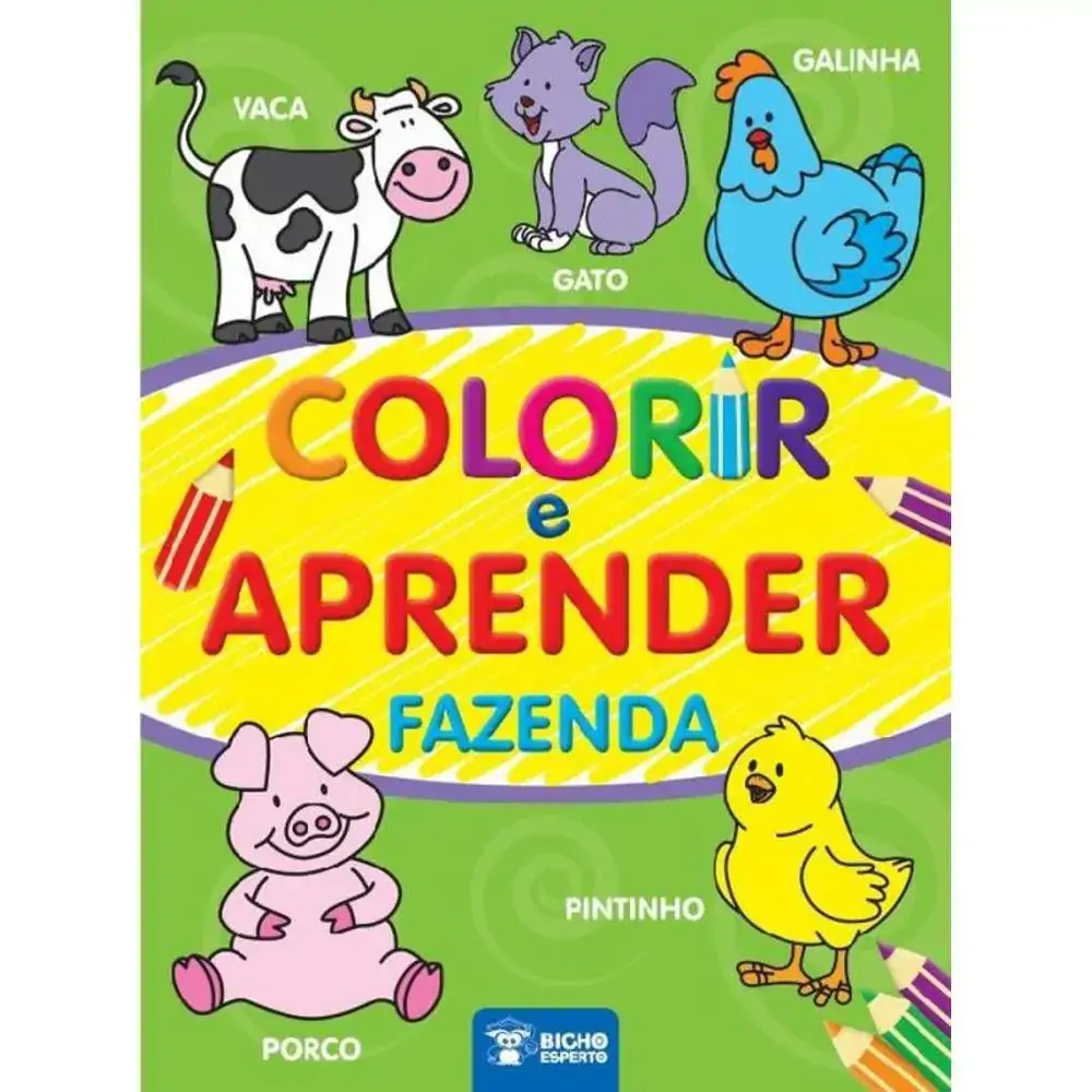 Lv Colorir E Aprender Fazenda Un