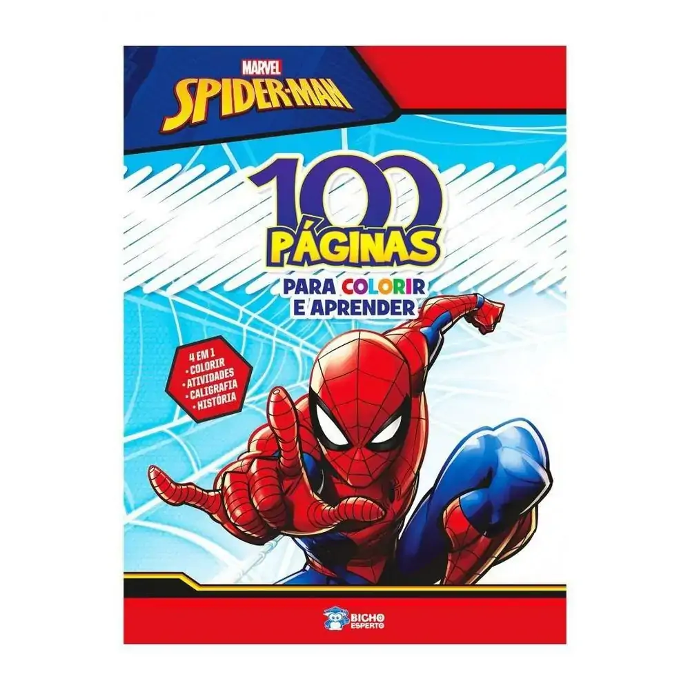 Livro Para Colorir Homem Aranha 100 Pag