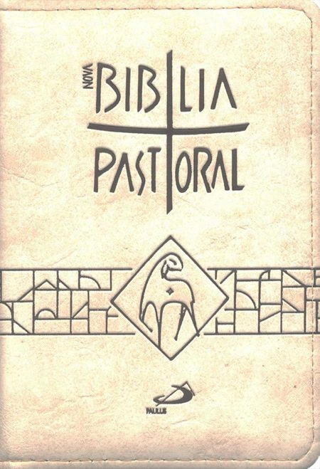 Nova Biblia Sagrada Bolso Ziper Creme 343g Editora Paulus