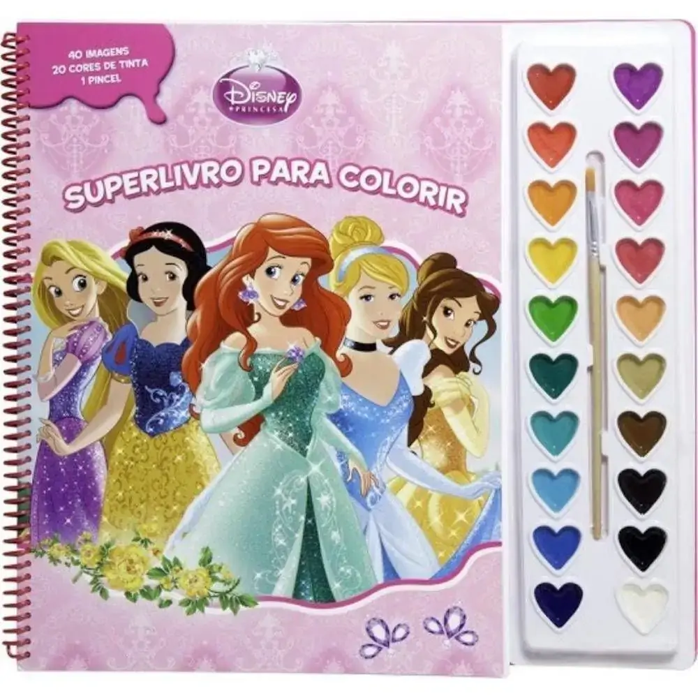 Super Livro P Colorir Disney Princ Un
