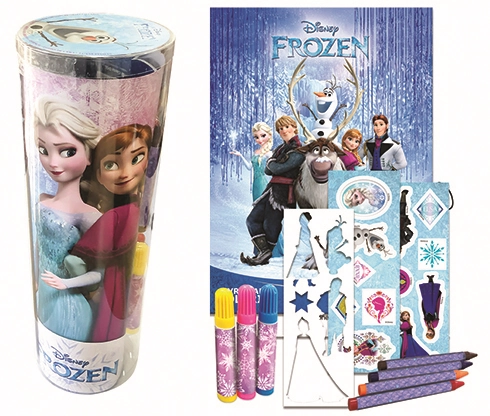 Livro Disney Tubo Historias Colorir Frozen D2427 Dcl