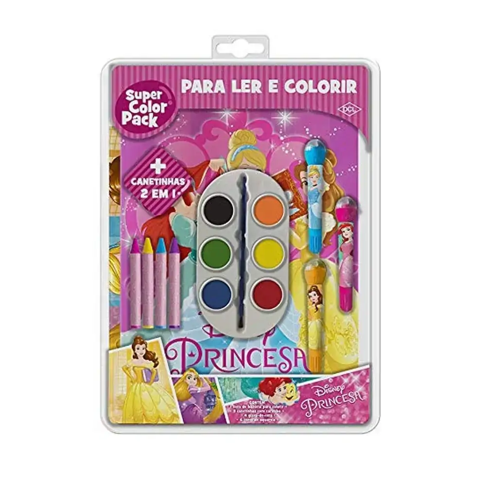 Livro Dcl Super Color Pack Princesas